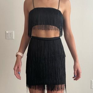 20’s STULE FRINGED FLAPPER 2 PIECE/DRESS